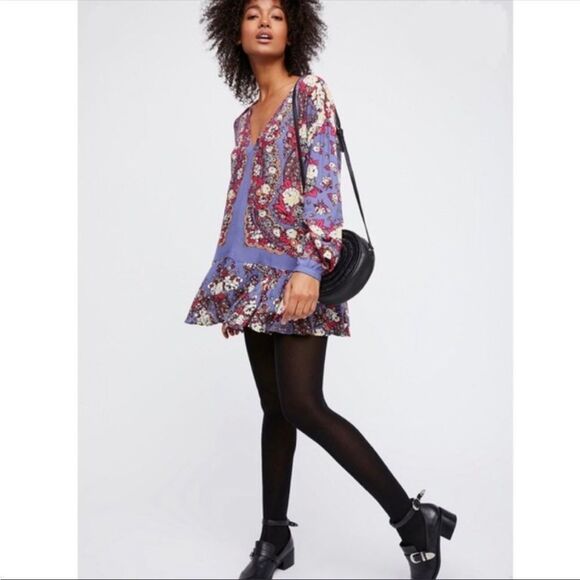Free People Tops - FREE PEOPLE | Lovely Dreams Long Sleeve Floral Tunic Top Women’s Size Small